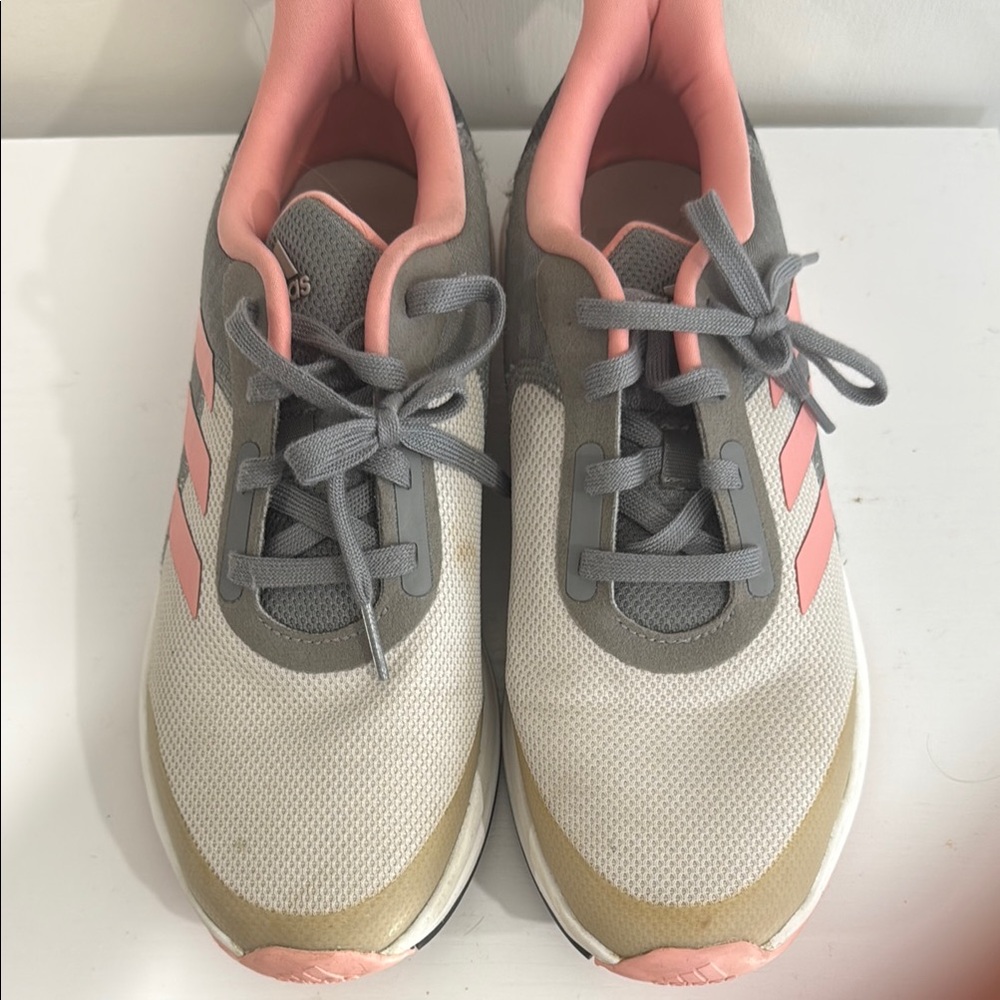 Adidas Women's Pink and Gray Sneakers